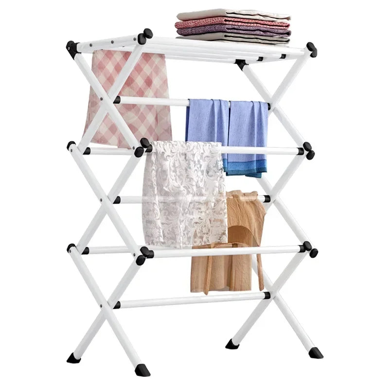 Retractable Floor Clothes Rack