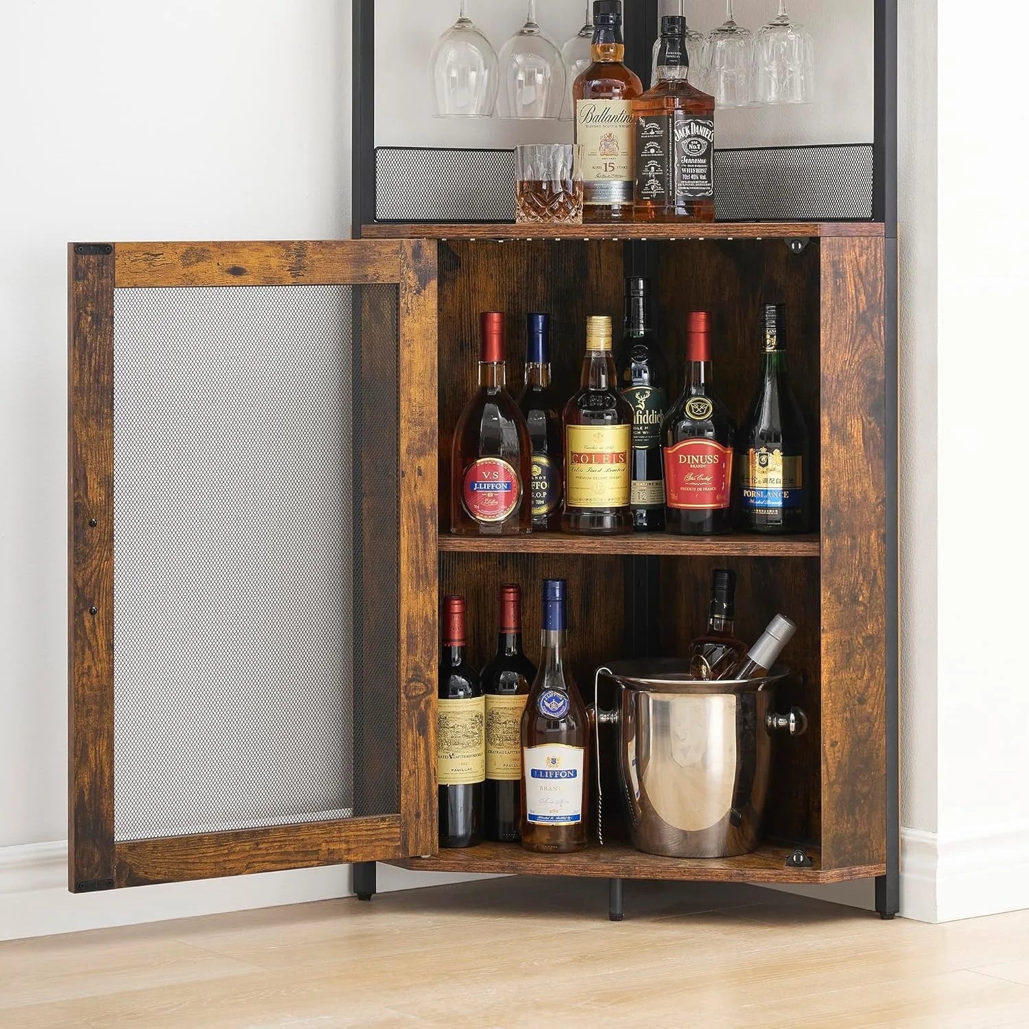5-Tier Corner Wine Rack