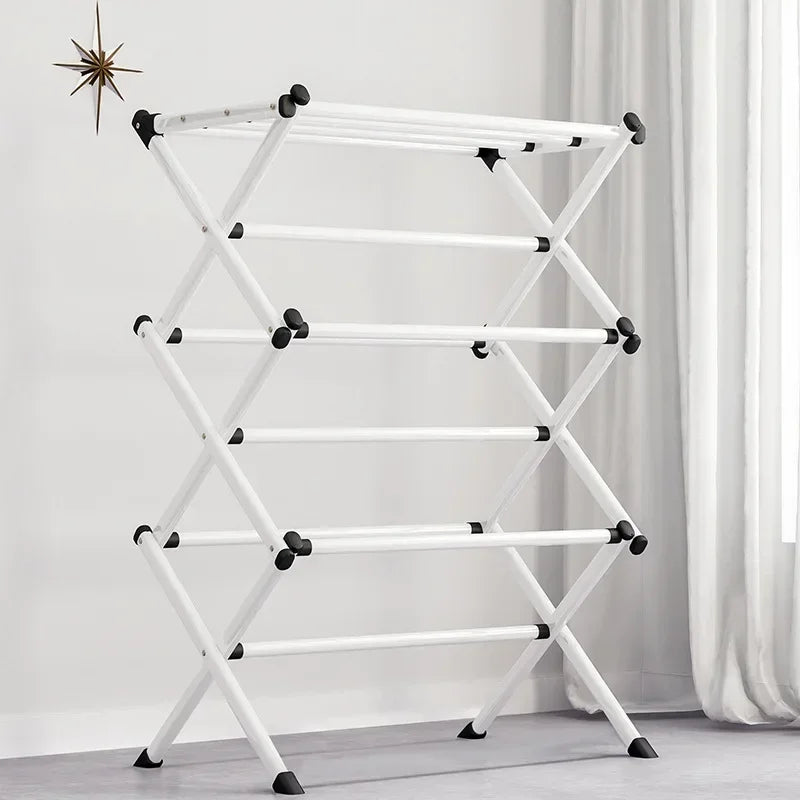 Retractable Floor Clothes Rack