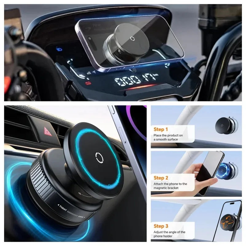 Magnetic Vacuum Car Phone Holder