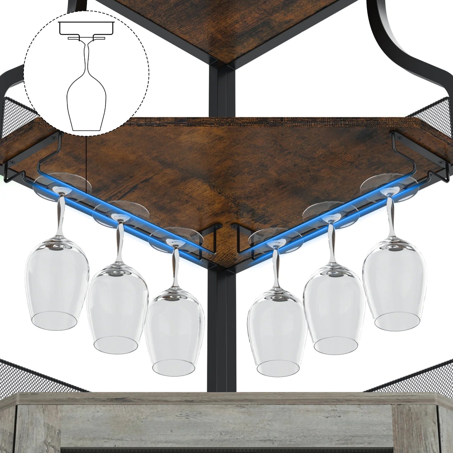 5-Tier Corner Wine Rack