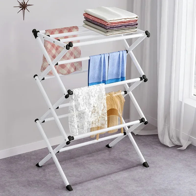 Retractable Floor Clothes Rack