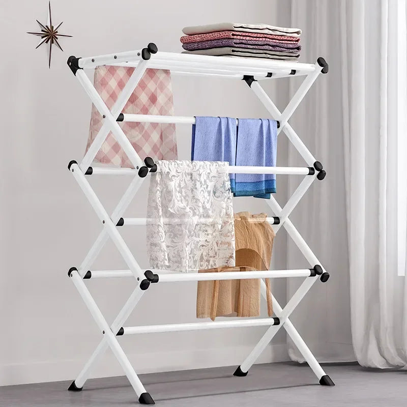 Retractable Floor Clothes Rack
