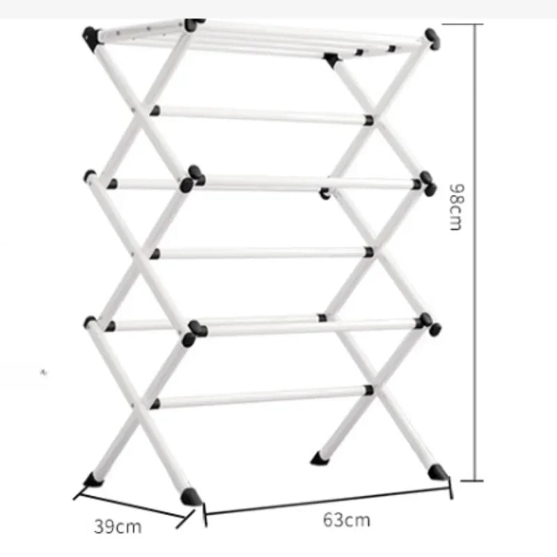 Retractable Floor Clothes Rack