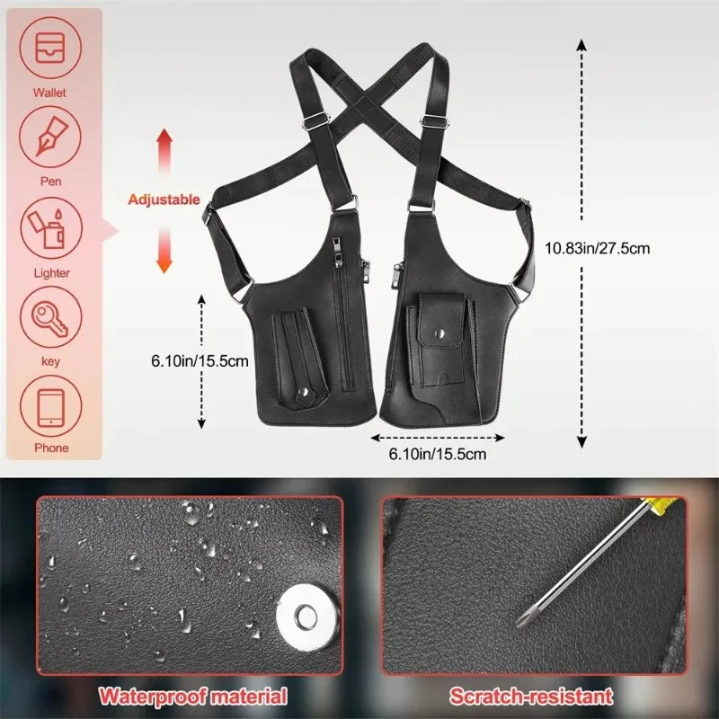 Adjustable Strap Holster Vest Bag