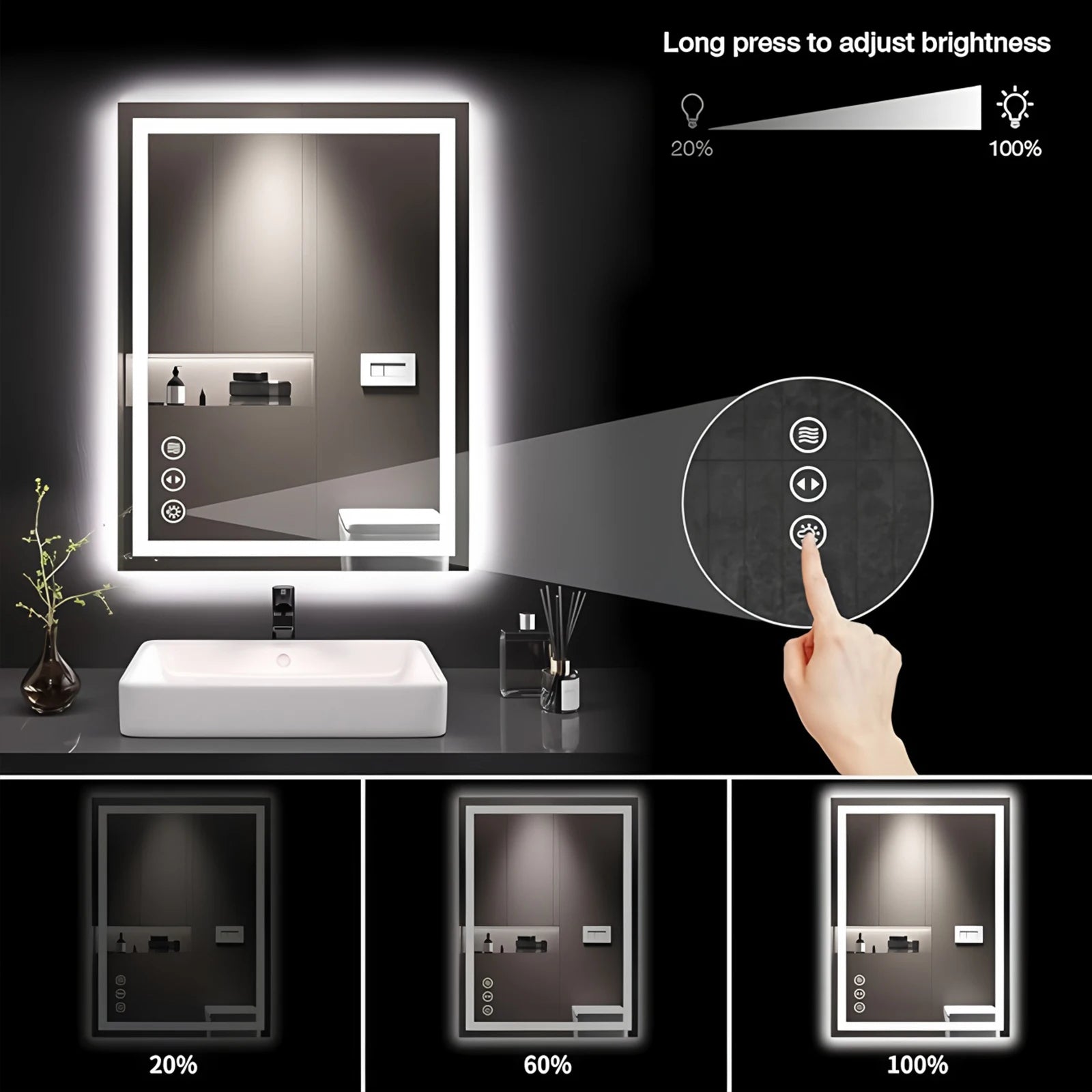 Smart Demist Bathroom Mirror