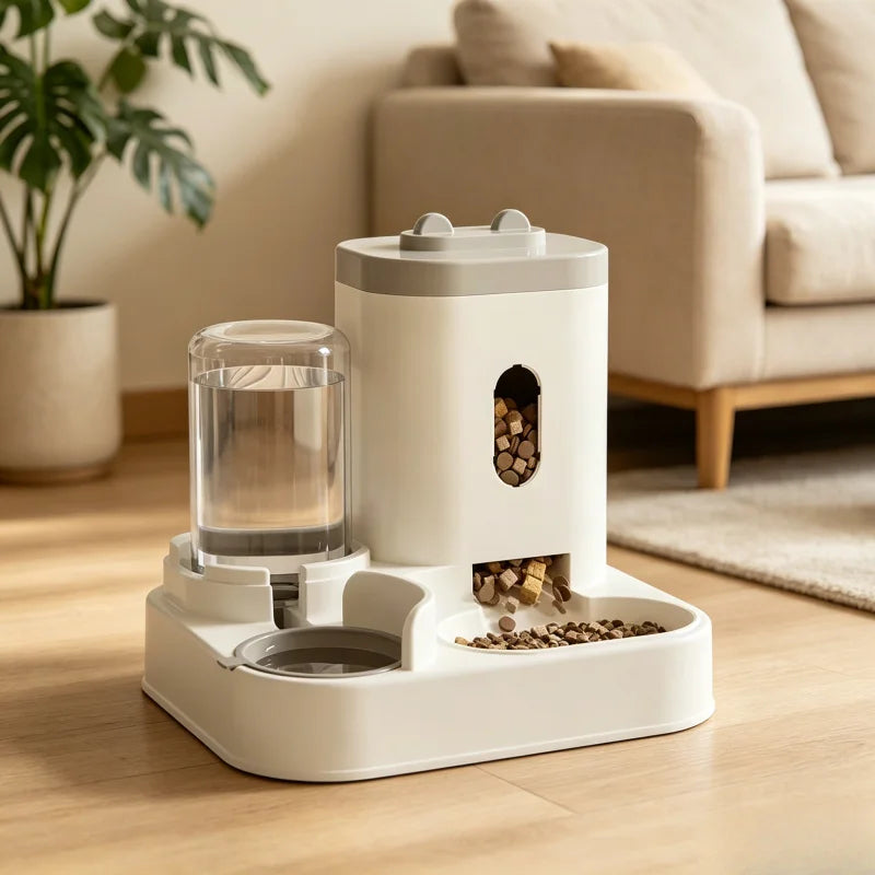 2-In-1 Cat Food & Water Dispenser